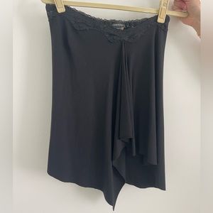 BEBE Black Small Low Rise Midi Skirt